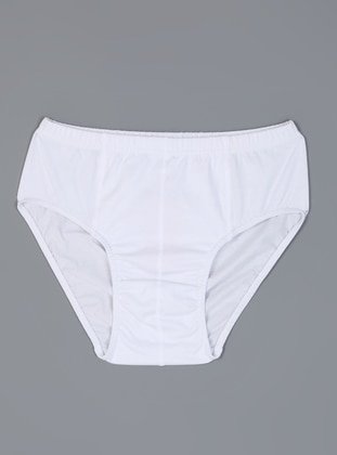 White - Men's Panties - ŞAHİNLER