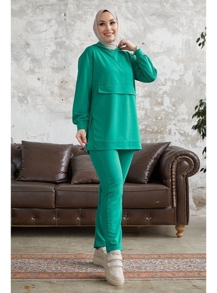 Green -  - Tracksuit Set - InStyle