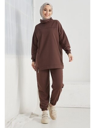 Bitter Chocolate - Polo neck - Tracksuit Set - InStyle