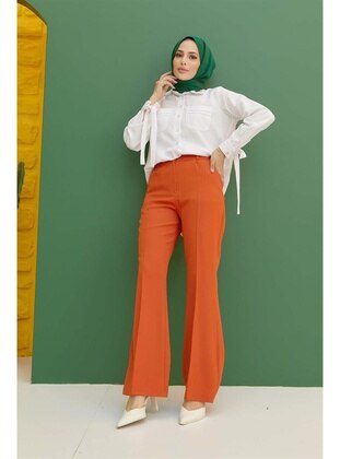 Orange - Pants - HAKİMODA