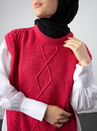 Unlined - Fuchsia - Knit Sweater