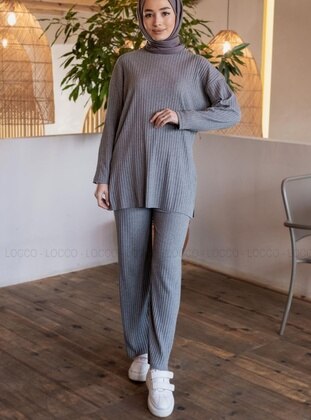 Grey - Knit Suits - Locco Moda