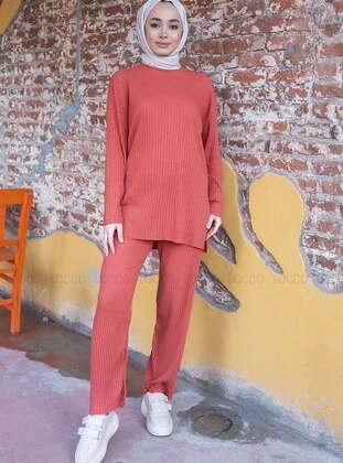 Brick Red - Knit Suits - Locco Moda