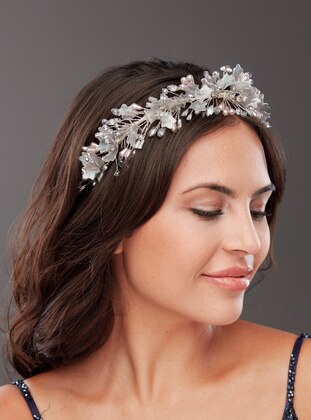 Grey - Bridal & Henna Accessories - SİMAY AKSESUAR