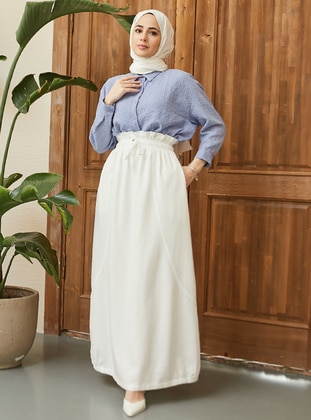 White - Denim Skirt - Neways