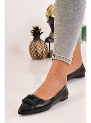 Black - Flat Shoes - Odesa Ayakkabı
