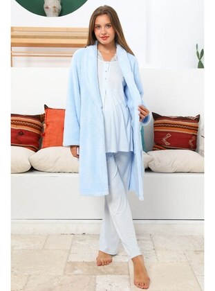 Blue - Maternity Pyjamas - LOHUSA SEPETİ