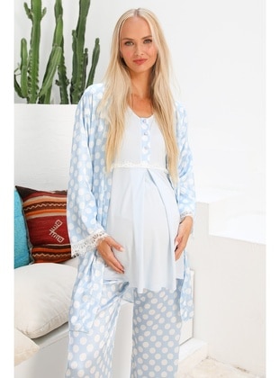 Blue - Maternity Pyjamas - LOHUSA SEPETİ
