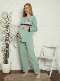 Sea Green - Maternity Pyjamas