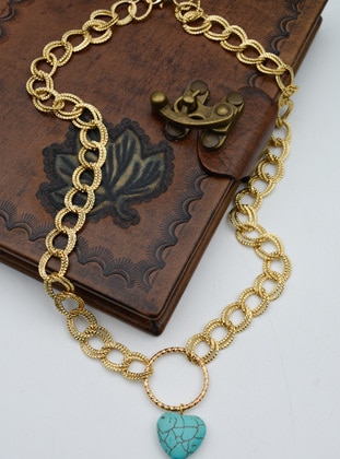 Golden color - Necklace - Stoneage