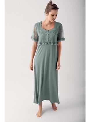 Green Almon - Nightdress - Artış Collection