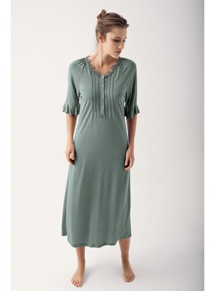 Green Almon - Nightdress - Artış Collection