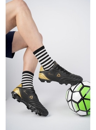 Black - Gold Color - Sports Shoes - Muggo