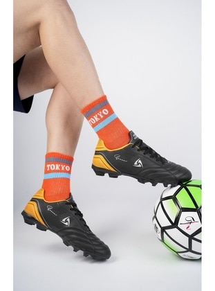 Black - Orange - Sports Shoes - Muggo