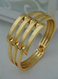 Bracelet à Côtes Doré - Or