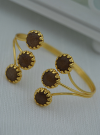 Bracelet Plaqué Or Pierres - Or