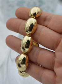 Bracelet Doré Ovale