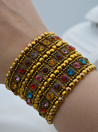 Bracelet Doré à Pierres