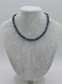 Bracelet/Collier Cristal & Perle Gris