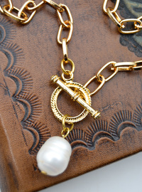 Collier Long Perle - Or