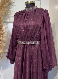 Maroon - Fully Lined - - Modest Evening Dress