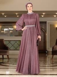 Dusty Rose - Fully Lined - - Modest Evening Dress