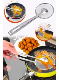 Frying And Boiling Tongs With Strainer Colander With Tongs