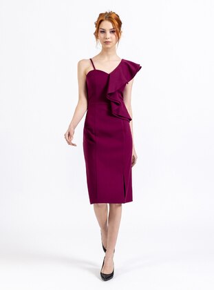 Fully Lined - Maroon - Evening Dresses - ESCOLL