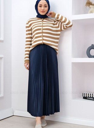 Navy Blue - Skirt - Locco Moda