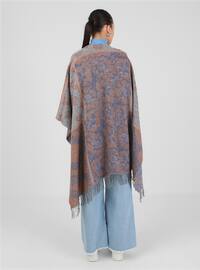 Multi Color - Crew neck - Fully Lined - Poncho