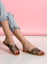 Copper color - Flat Slippers - Slippers