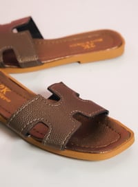 Copper color - Flat Slippers - Slippers