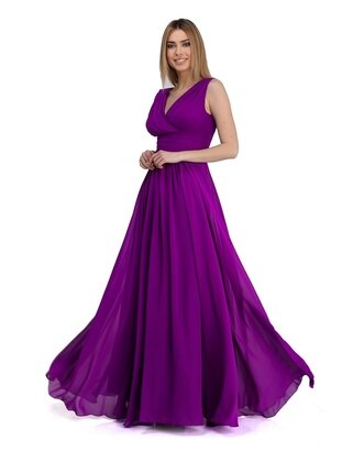 Fully Lined - 1000gr - Fuchsia - Double-Breasted - Evening Dresses - Carmen