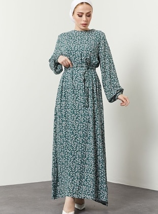Green - Modest Dress - FESTMODA