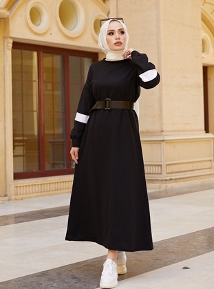 Black - Modest Dress - FESTMODA