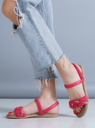 Sandalet - Kırmızı - Shoescloud