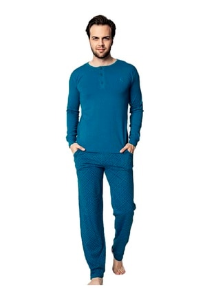 Blue - Men`s Pyjama Sets - Wordex