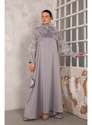 Grey - Modest Dress - Melike Tatar