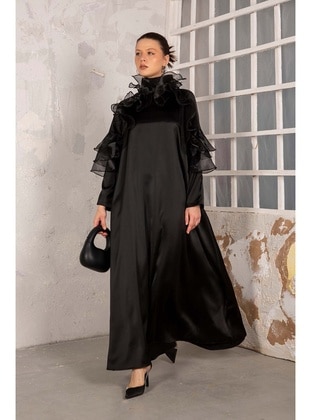 Black - Modest Dress - Melike Tatar