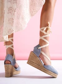 Blue - Heeled Sandals - Heels