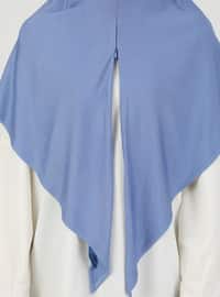 جينز أزرق - من لون واحد - فيسكوز - حجابات جاهزة