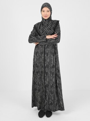Black - Multi - Unlined - Prayer Clothes - GELİNCE