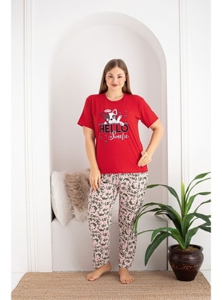 Red - Plus Size Pyjamas - Maymara