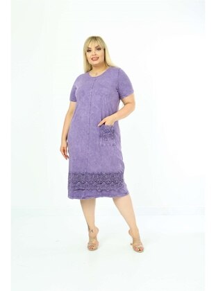 Lilac - Plus Size Dress - MJORA