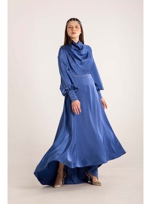 Blue - Modest Dress - Melike Tatar