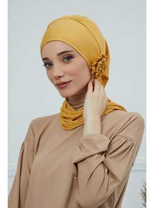 خردلي - حجابات جاهزة - Aisha`s Design