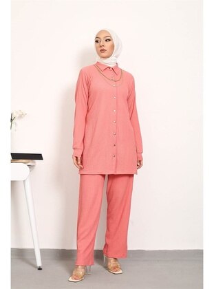 Powder Pink - Unlined - Suit - İmaj Butik