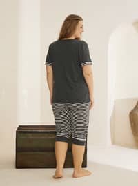 Multi Color - Stripe - Plus Size Pyjamas