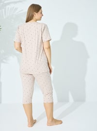Patterned - Polka Dot - Plus Size Pyjamas