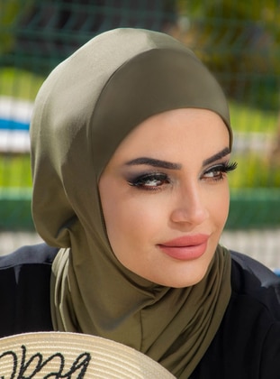 Khaki - Swim Hijab - AİŞE TESETTÜR